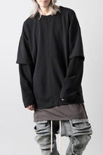 画像をギャラリービューアに読み込む, INDEPICT® × LOOM exclusive INVERSION TERRY LAYERED TOP (BLACK)