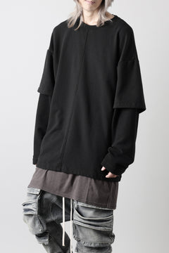 画像をギャラリービューアに読み込む, INDEPICT® × LOOM exclusive INVERSION TERRY LAYERED TOP (BLACK)