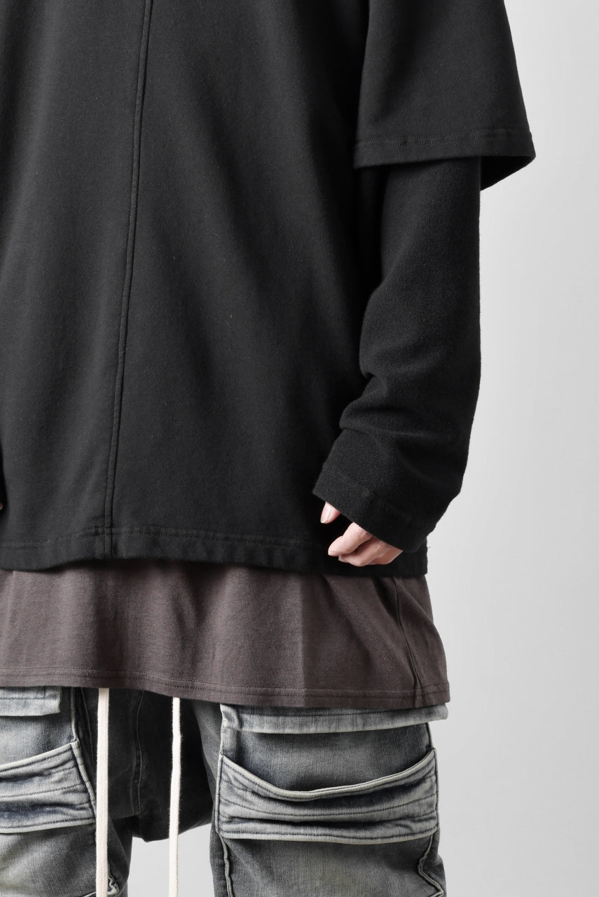 画像をギャラリービューアに読み込む, INDEPICT® × LOOM exclusive INVERSION TERRY LAYERED TOP (BLACK)