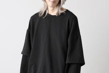 画像をギャラリービューアに読み込む, INDEPICT® × LOOM exclusive INVERSION TERRY LAYERED TOP (BLACK)