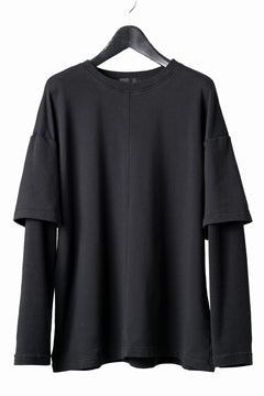 画像をギャラリービューアに読み込む, INDEPICT® × LOOM exclusive INVERSION TERRY LAYERED TOP (BLACK)