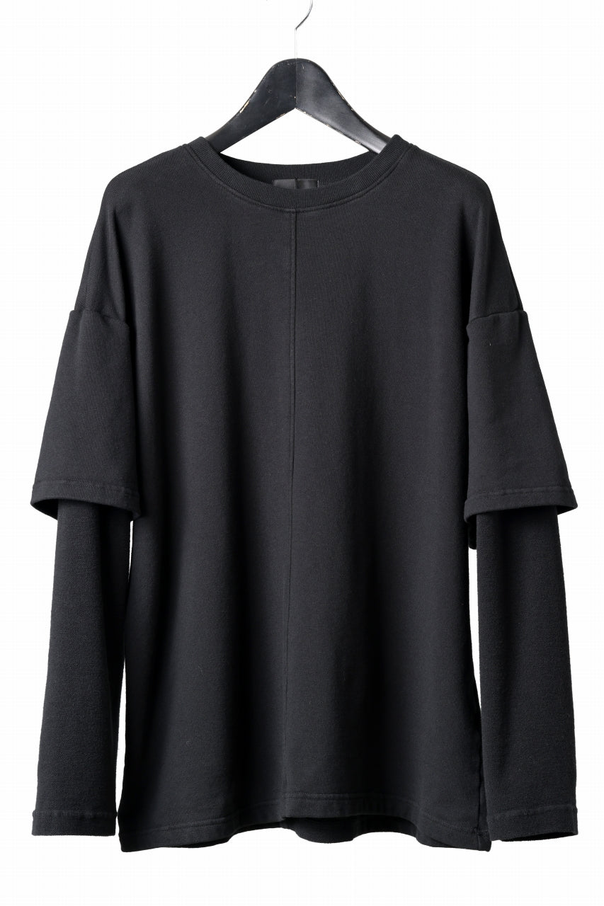 画像をギャラリービューアに読み込む, INDEPICT® × LOOM exclusive INVERSION TERRY LAYERED TOP (BLACK)
