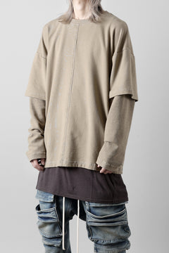 画像をギャラリービューアに読み込む, INDEPICT® × LOOM exclusive INVERSION TERRY LAYERED TOP (MOON GREY)