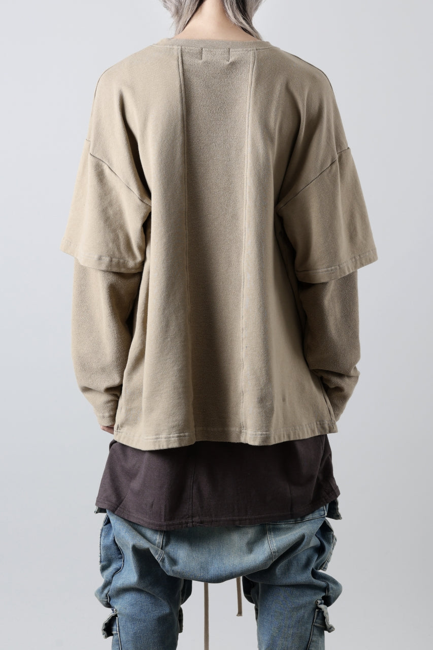 画像をギャラリービューアに読み込む, INDEPICT® × LOOM exclusive INVERSION TERRY LAYERED TOP (MOON GREY)