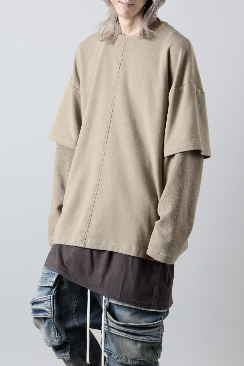 INDEPICT® × LOOM exclusive INVERSION TERRY LAYERED TOP (MOON GREY)