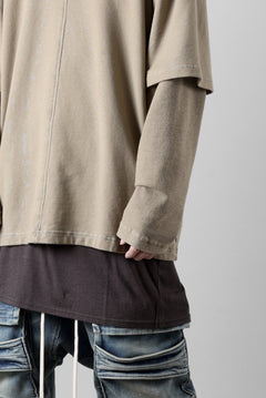 画像をギャラリービューアに読み込む, INDEPICT® × LOOM exclusive INVERSION TERRY LAYERED TOP (MOON GREY)