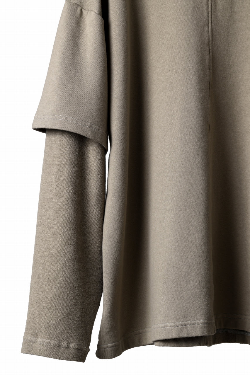 画像をギャラリービューアに読み込む, INDEPICT® × LOOM exclusive INVERSION TERRY LAYERED TOP (MOON GREY)