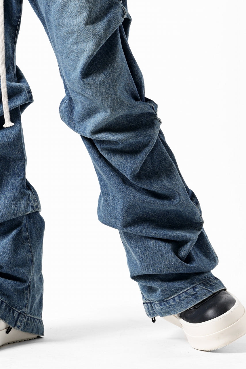 画像をギャラリービューアに読み込む, A.F ARTEFACT TUCK SLIM BAGGY PANTS / FADED DENIM (BLUE)