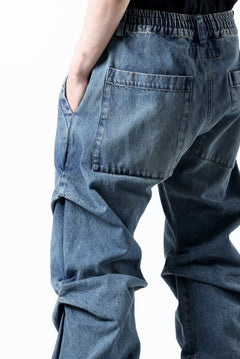 画像をギャラリービューアに読み込む, A.F ARTEFACT TUCK SLIM BAGGY PANTS / FADED DENIM (BLUE)