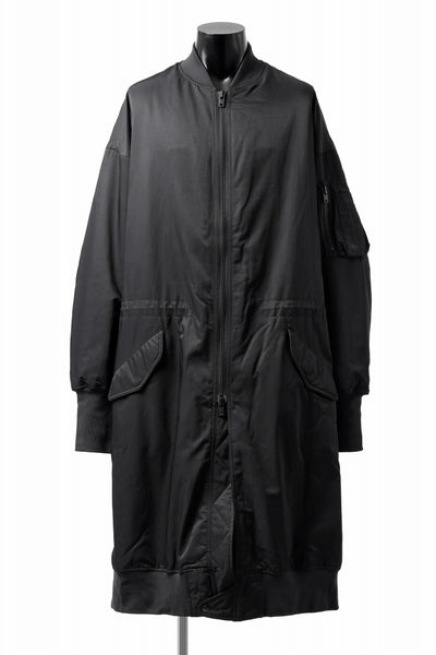 Y-3 Yohji Yamamoto LONG BOMBER PARKA COAT (BLACK)