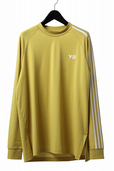 Y-3 Yohji Yamamoto THREE STRIPES LONG SLEEVE TOP (YELLOW)