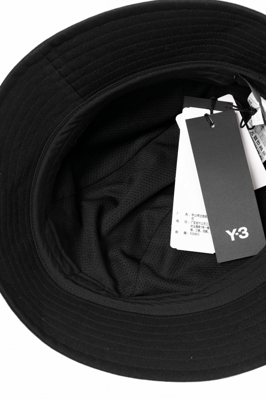 Y-3 Yohji Yamamoto ROUND BUCKET HAT (BLACK)
