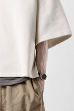 画像をギャラリービューアに読み込む, N/07 OVERSIZE TOP / RIBBED CARDBOARD KNIT JERSEY (IVORY)