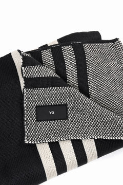 画像をギャラリービューアに読み込む, Y-3 Yohji Yamamoto THREE STRIPE SCARF (BLACK)