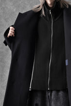 画像をギャラリービューアに読み込む, Juun.J Over Fit Knit Paneled Long Single Coat (BLACK)