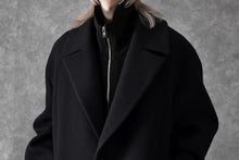 画像をギャラリービューアに読み込む, Juun.J Over Fit Knit Paneled Long Single Coat (BLACK)