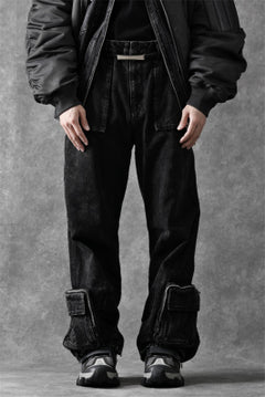 画像をギャラリービューアに読み込む, Juun.J Pocket Detailed Denim Pants (BLACK)