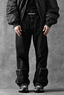 画像をギャラリービューアに読み込む, Juun.J Pocket Detailed Denim Pants (BLACK)