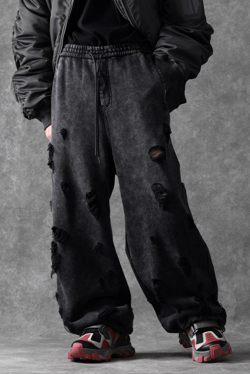 画像をギャラリービューアに読み込む, Juun.J Garment Dyed Distressed Wide Track Pants (GREY)