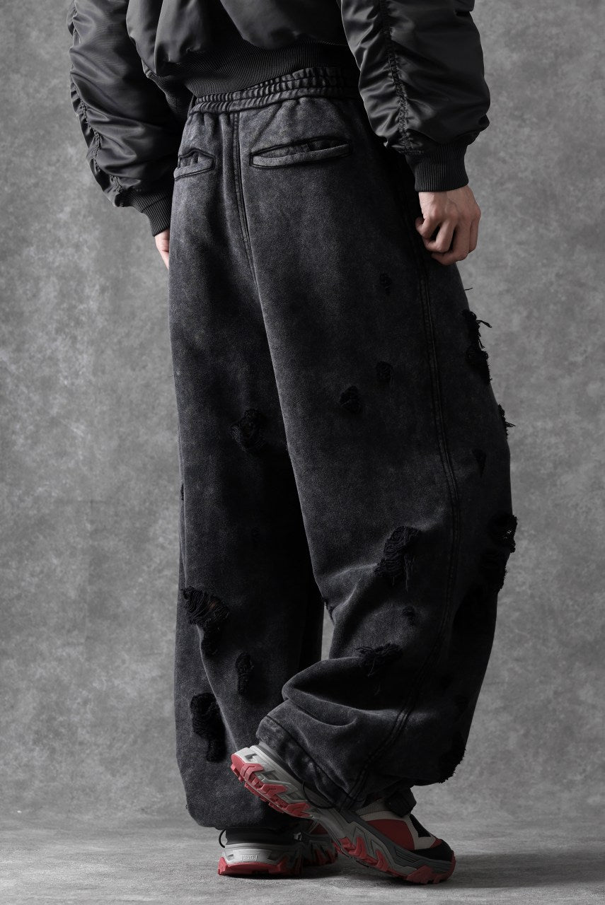 画像をギャラリービューアに読み込む, Juun.J Garment Dyed Distressed Wide Track Pants (GREY)