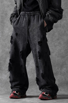 画像をギャラリービューアに読み込む, Juun.J Garment Dyed Distressed Wide Track Pants (GREY)