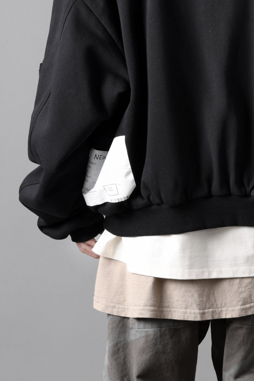 画像をギャラリービューアに読み込む, A.F ARTEFACT REVERSIBLE MA-1 HOODIE BLOUSON / COTTON-TERRY (BLACK)