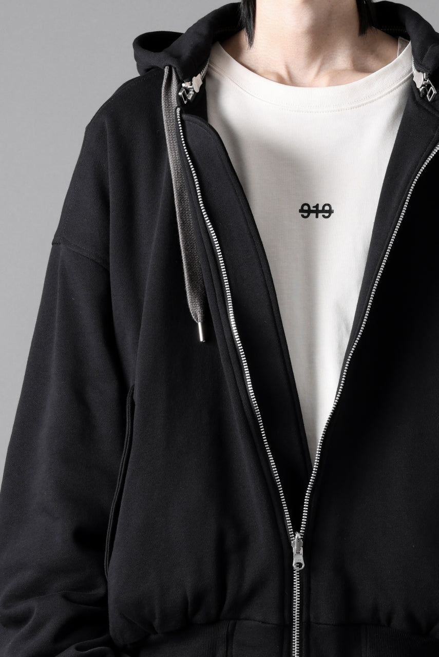 画像をギャラリービューアに読み込む, A.F ARTEFACT REVERSIBLE MA-1 HOODIE BLOUSON / COTTON-TERRY (BLACK)