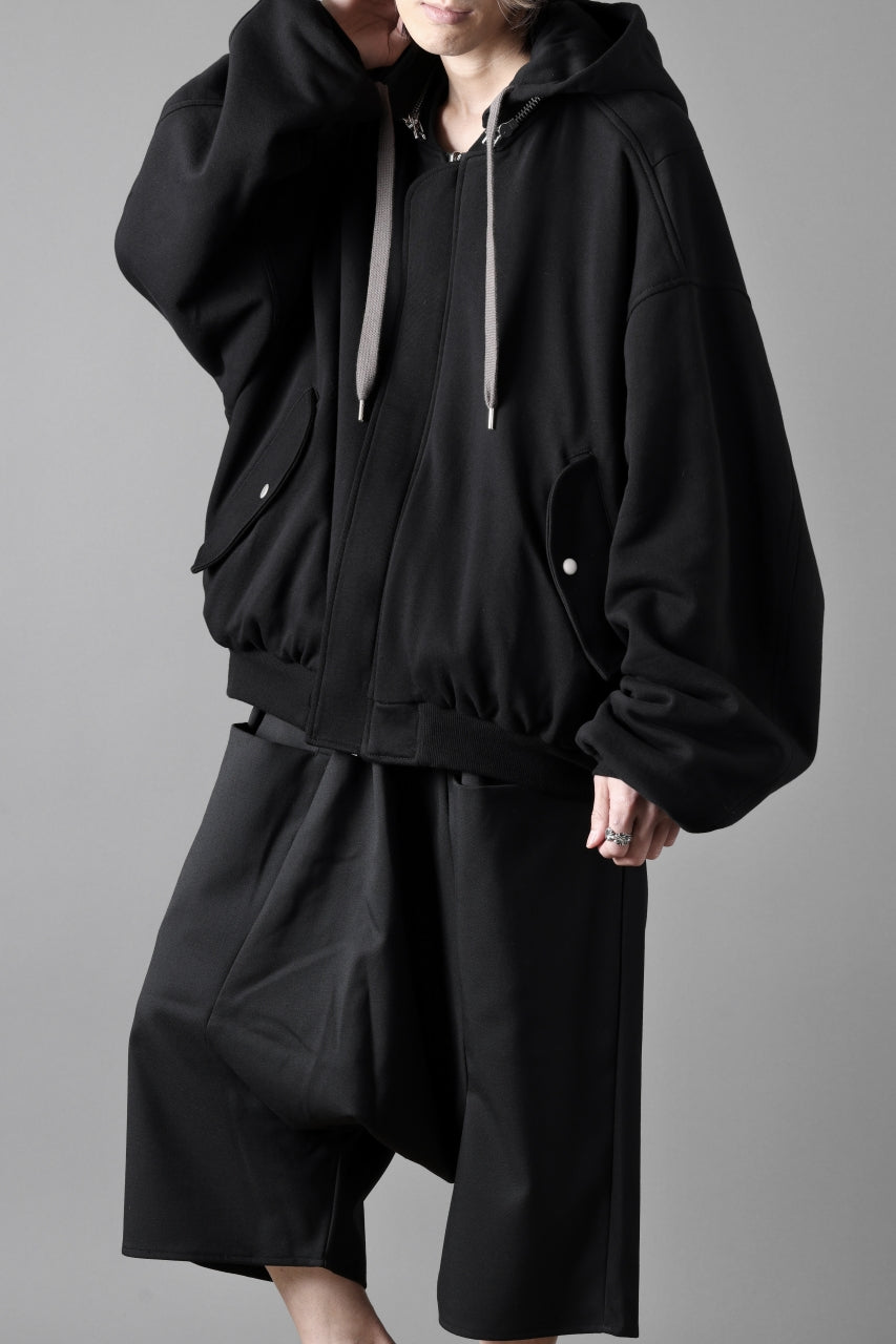 画像をギャラリービューアに読み込む, A.F ARTEFACT REVERSIBLE MA-1 HOODIE BLOUSON / COTTON-TERRY (BLACK)
