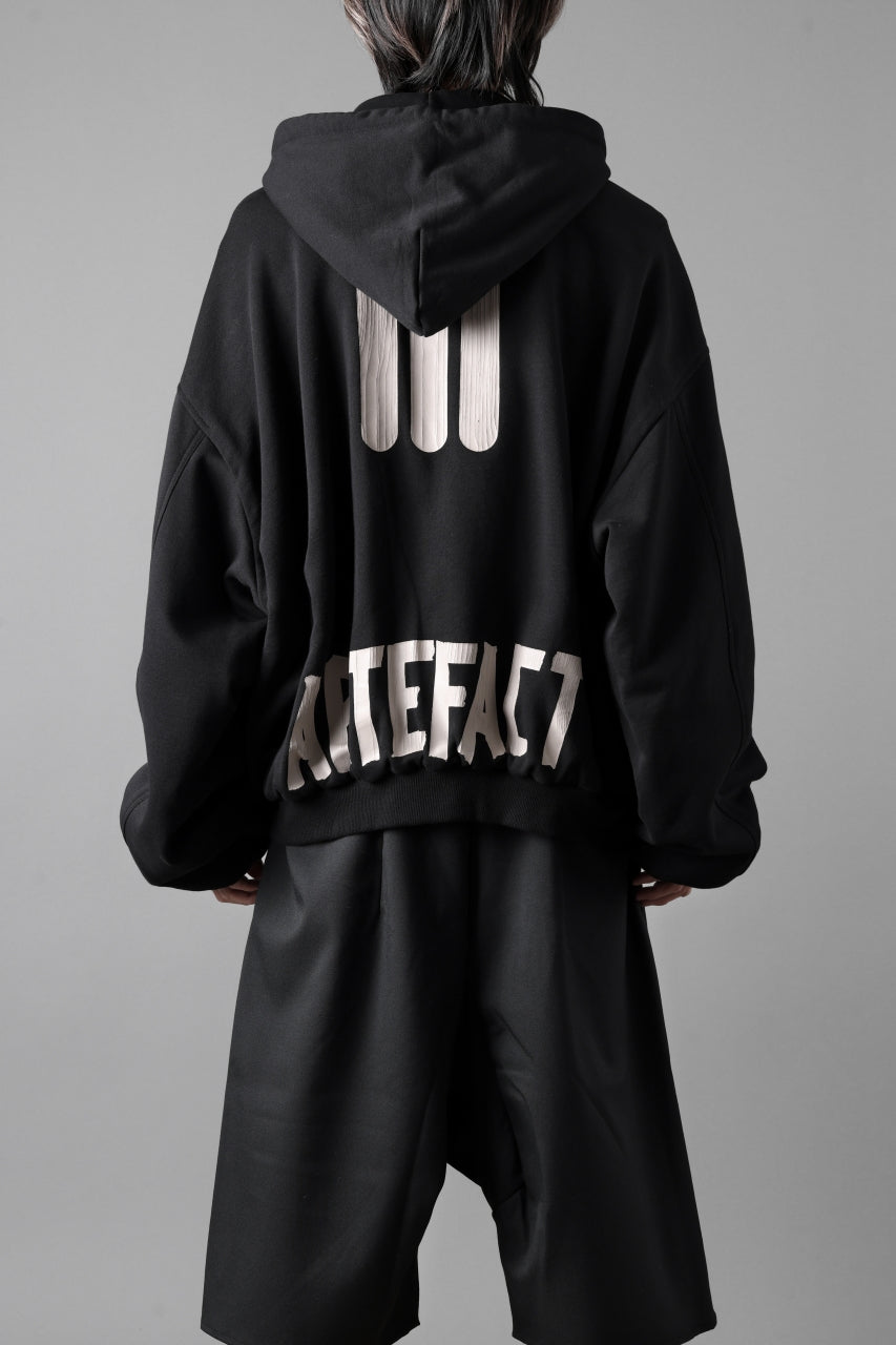 画像をギャラリービューアに読み込む, A.F ARTEFACT REVERSIBLE MA-1 HOODIE BLOUSON / COTTON-TERRY (BLACK)