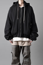 画像をギャラリービューアに読み込む, A.F ARTEFACT REVERSIBLE MA-1 HOODIE BLOUSON / COTTON-TERRY (BLACK)