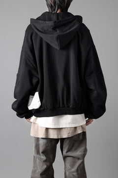 画像をギャラリービューアに読み込む, A.F ARTEFACT REVERSIBLE MA-1 HOODIE BLOUSON / COTTON-TERRY (BLACK)