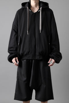 画像をギャラリービューアに読み込む, A.F ARTEFACT REVERSIBLE MA-1 HOODIE BLOUSON / COTTON-TERRY (BLACK)