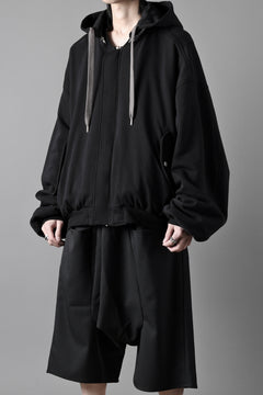 画像をギャラリービューアに読み込む, A.F ARTEFACT REVERSIBLE MA-1 HOODIE BLOUSON / COTTON-TERRY (BLACK)