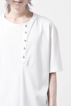 画像をギャラリービューアに読み込む, LEMURIA BIAS HENRY NECK S/S TOP #2 / MASTER HIGH GAUGE SMOOTH (WHITE)