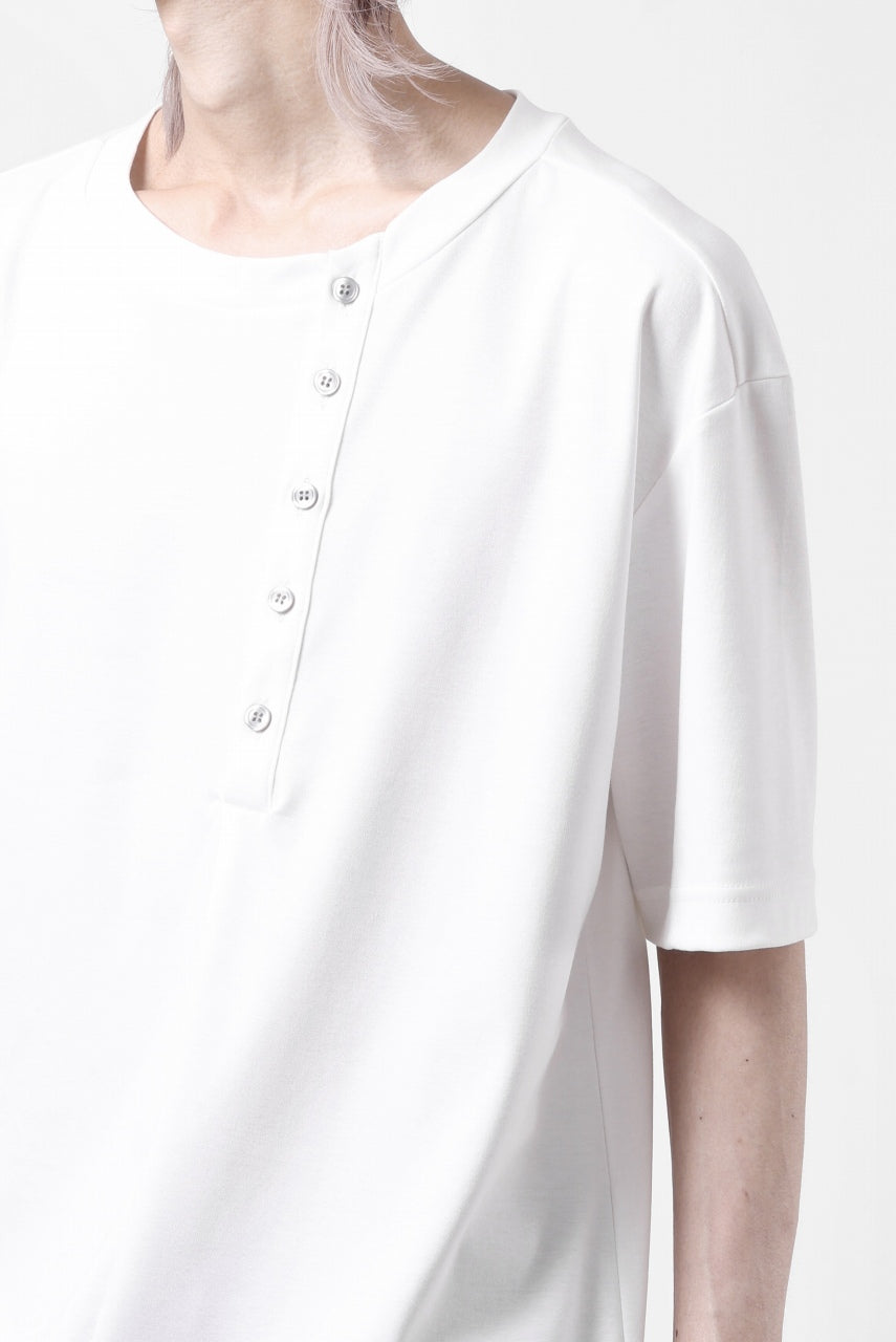 画像をギャラリービューアに読み込む, LEMURIA BIAS HENRY NECK S/S TOP #2 / MASTER HIGH GAUGE SMOOTH (WHITE)