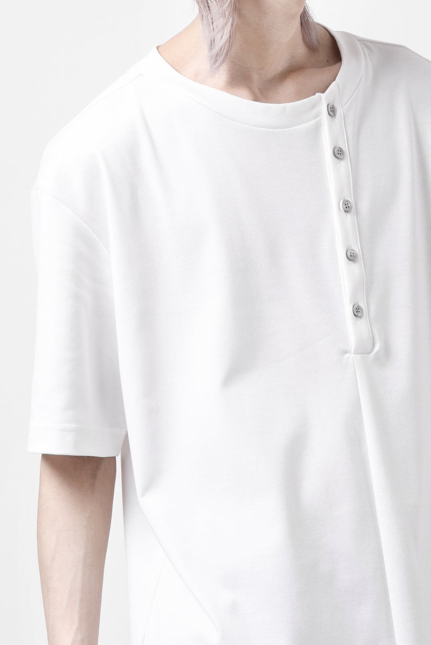 画像をギャラリービューアに読み込む, LEMURIA BIAS HENRY NECK S/S TOP #2 / MASTER HIGH GAUGE SMOOTH (WHITE)