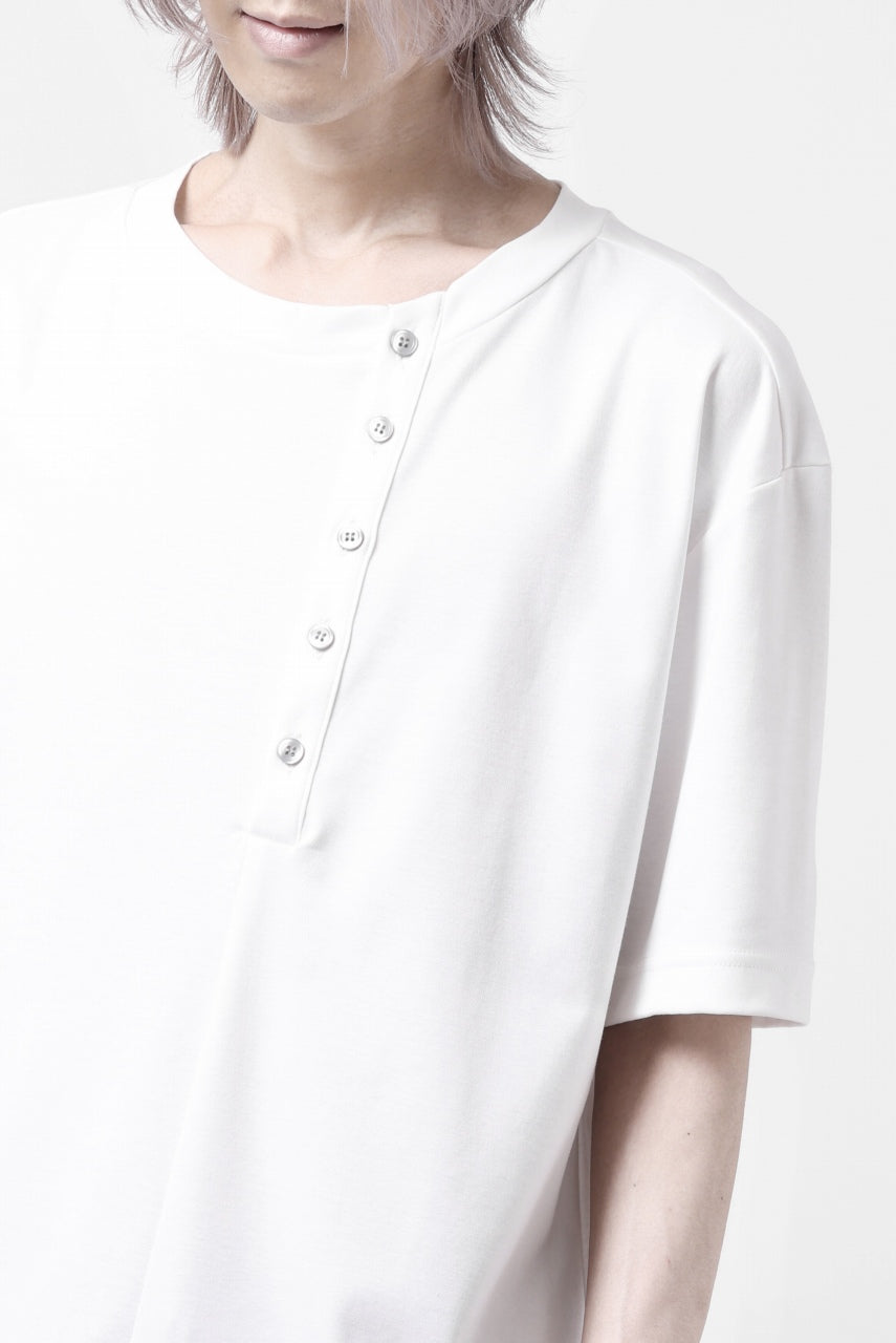 画像をギャラリービューアに読み込む, LEMURIA BIAS HENRY NECK S/S TOP #2 / MASTER HIGH GAUGE SMOOTH (WHITE)