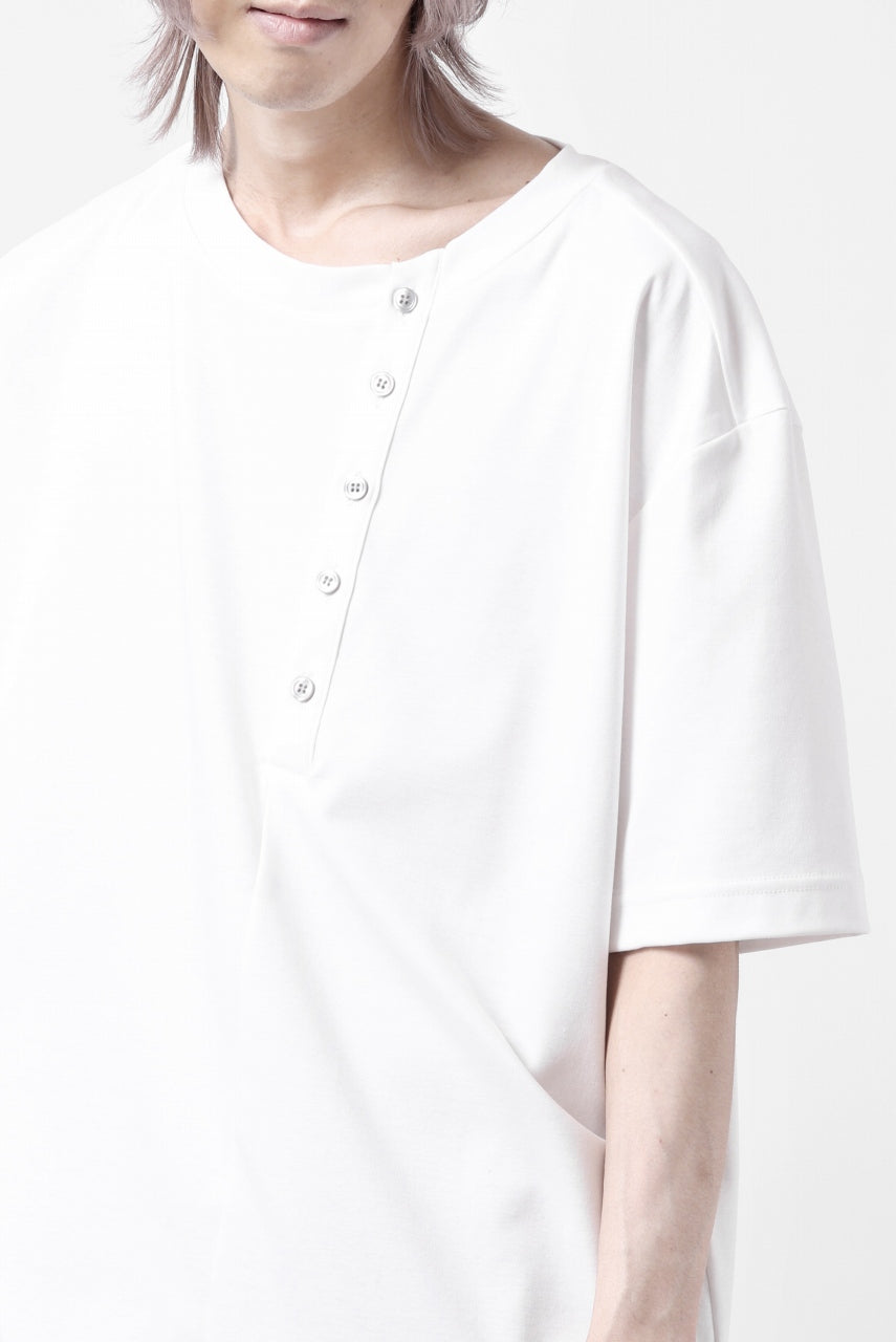 画像をギャラリービューアに読み込む, LEMURIA BIAS HENRY NECK S/S TOP #2 / MASTER HIGH GAUGE SMOOTH (WHITE)