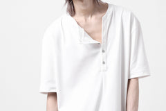 画像をギャラリービューアに読み込む, LEMURIA BIAS HENRY NECK S/S TOP #2 / MASTER HIGH GAUGE SMOOTH (WHITE)