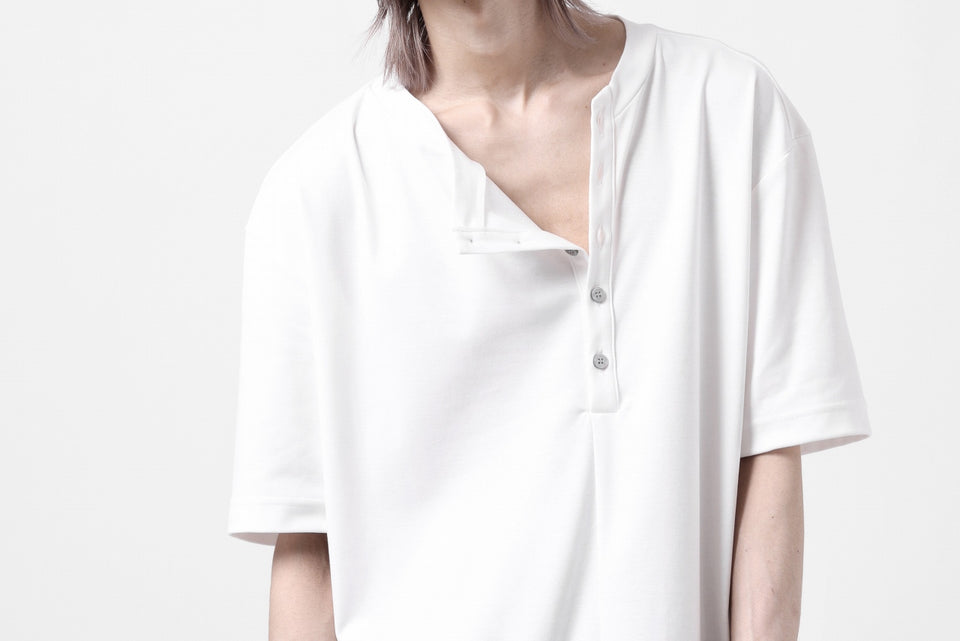 画像をギャラリービューアに読み込む, LEMURIA BIAS HENRY NECK S/S TOP #2 / MASTER HIGH GAUGE SMOOTH (WHITE)