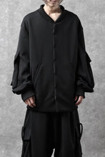 画像をギャラリービューアに読み込む, N/07 exclusive WIDE FLAP BOMBER JACKET / GAUDI SMOOTH JERSEY (BLACK)