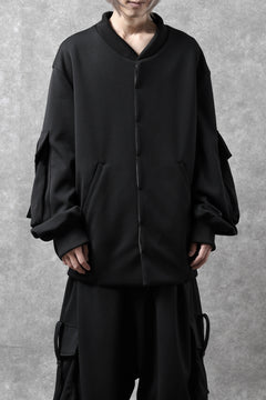 画像をギャラリービューアに読み込む, N/07 exclusive WIDE FLAP BOMBER JACKET / GAUDI SMOOTH JERSEY (BLACK)