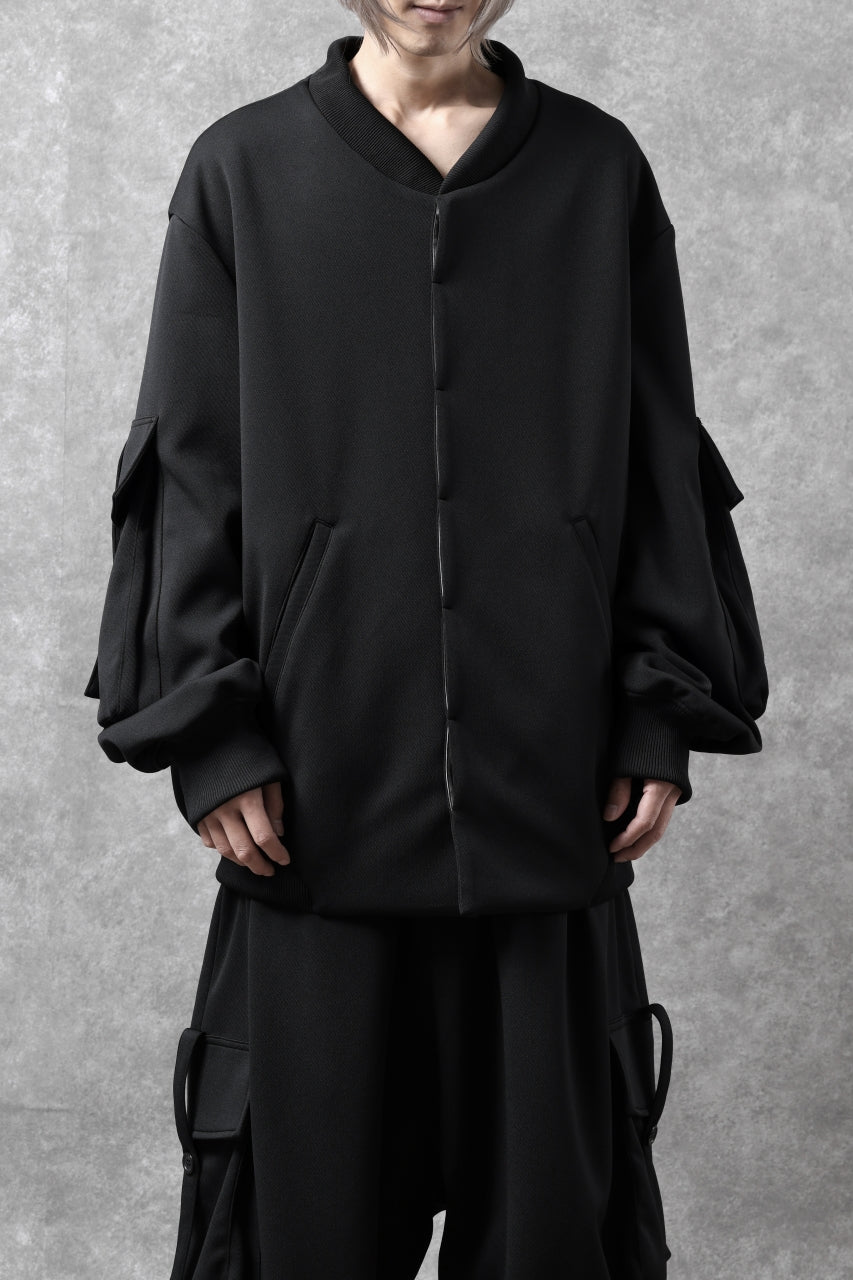 画像をギャラリービューアに読み込む, N/07 exclusive WIDE FLAP BOMBER JACKET / GAUDI SMOOTH JERSEY (BLACK)