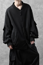 画像をギャラリービューアに読み込む, N/07 exclusive WIDE FLAP BOMBER JACKET / GAUDI SMOOTH JERSEY (BLACK)