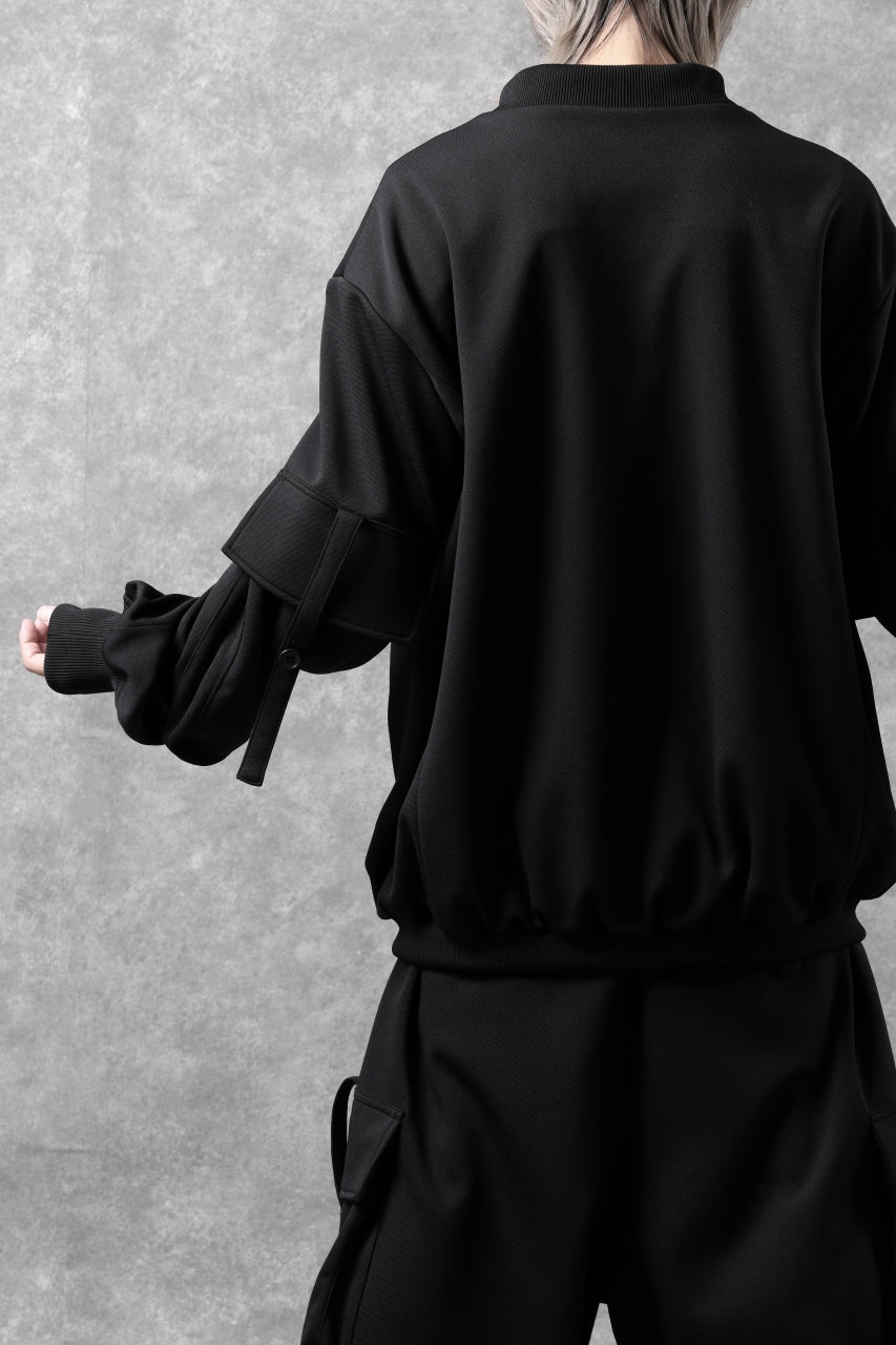 画像をギャラリービューアに読み込む, N/07 exclusive WIDE FLAP BOMBER JACKET / GAUDI SMOOTH JERSEY (BLACK)