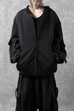 画像をギャラリービューアに読み込む, N/07 exclusive WIDE FLAP BOMBER JACKET / GAUDI SMOOTH JERSEY (BLACK)