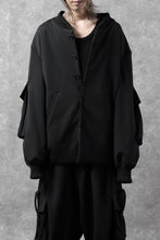 画像をギャラリービューアに読み込む, N/07 exclusive WIDE FLAP BOMBER JACKET / GAUDI SMOOTH JERSEY (BLACK)
