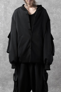 画像をギャラリービューアに読み込む, N/07 exclusive WIDE FLAP BOMBER JACKET / GAUDI SMOOTH JERSEY (BLACK)
