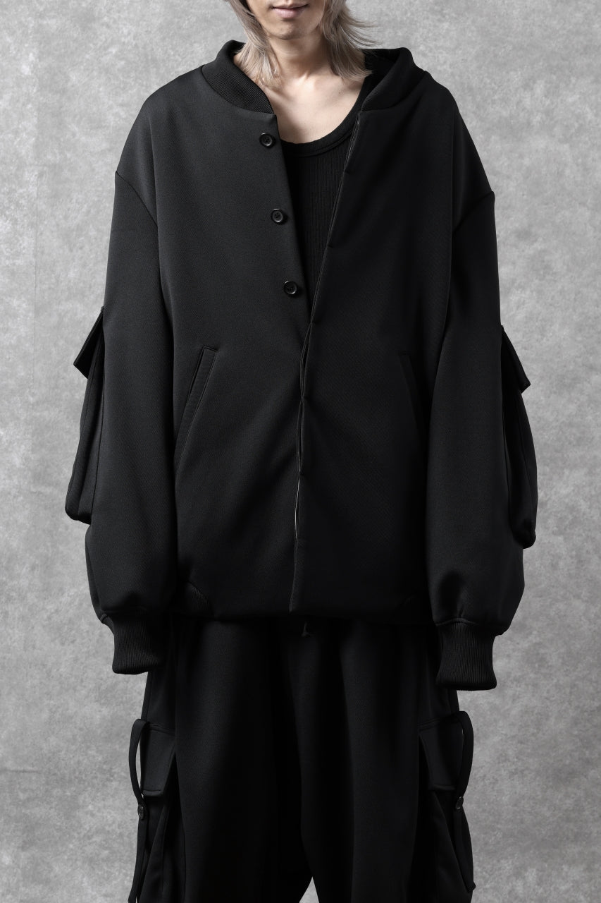 画像をギャラリービューアに読み込む, N/07 exclusive WIDE FLAP BOMBER JACKET / GAUDI SMOOTH JERSEY (BLACK)