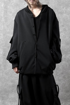 画像をギャラリービューアに読み込む, N/07 exclusive WIDE FLAP BOMBER JACKET / GAUDI SMOOTH JERSEY (BLACK)
